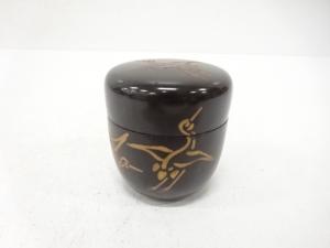 漆塗り　鶴　中棗